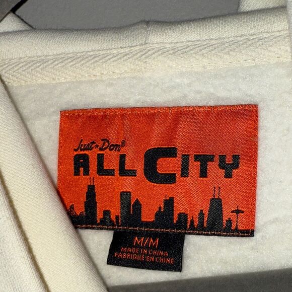 Just Don Cream Hoodie with Black and Orange Details - Picture 5 of 9